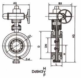 D973F對(duì)夾式多層次金屬硬密封蝶閥